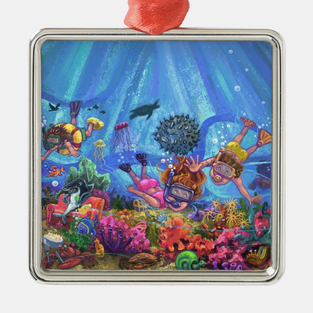 Under the Sea Metal Tree Decoration (Front)