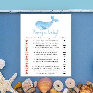 Under the sea - mummy or daddy baby shower game