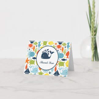 Under the Sea, Nautical Baby Shower Thank You Note