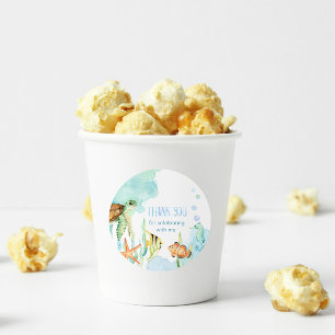 Under the Sea Ocean Animal Thank You  Classic Round Sticker