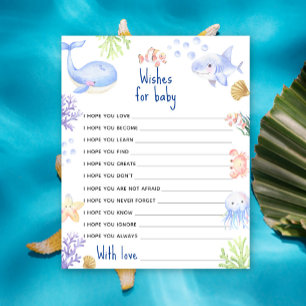 Under the sea Ocean animal Wishes for baby