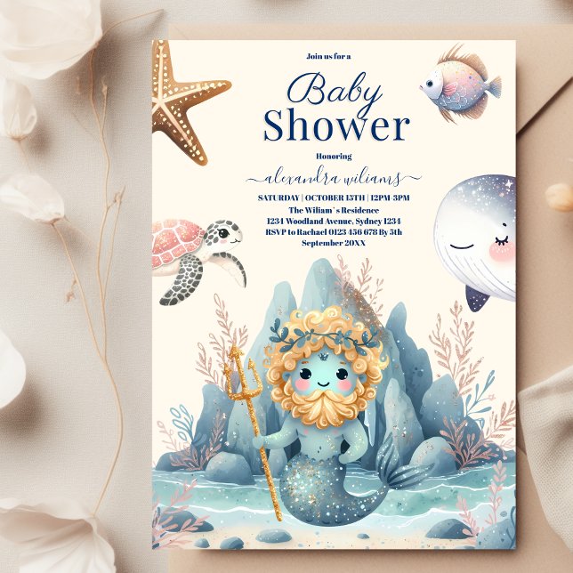 Under the Sea Ocean Animals Baby Shower Invitation (Creator Uploaded)