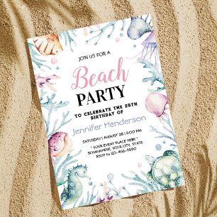 Under the Sea Ocean Animals Birthday Invitation