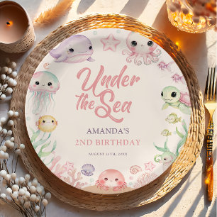 Under The Sea Ocean Animals Birthday  Paper Plate