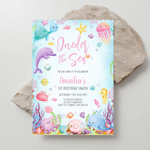Under the Sea Ocean Animals Birthday Party Invitation