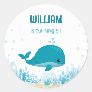 Under The Sea Ocean Animals Classic Round Sticker