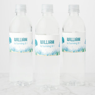 Under The Sea, Ocean Animals Party Theme Water Bottle Label