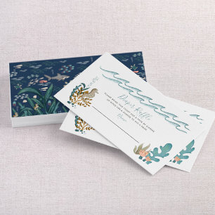 Under the Sea Ocean Animals Shower Diaper Raffle Business Card