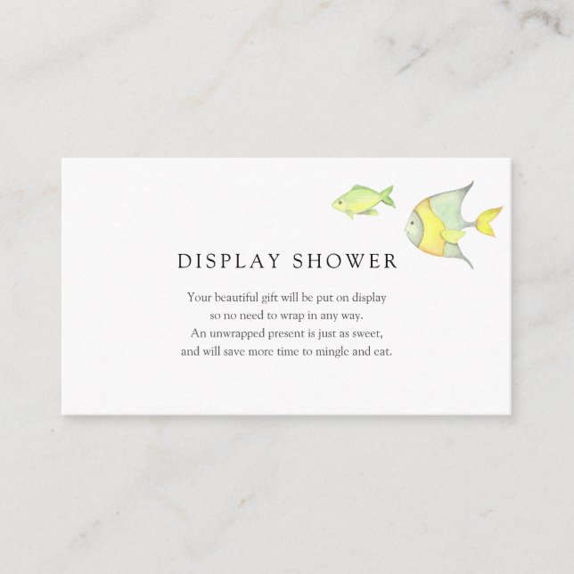 Under the Sea Ocean Baby Shower insert card (Front)