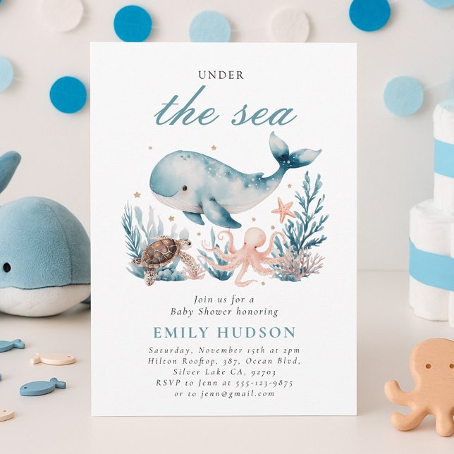 Under The Sea Ocean Baby Shower Invitation (Creator Uploaded)