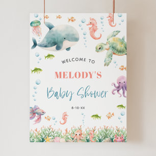 Under the Sea Ocean Baby Shower Welcome Sign