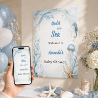Under the sea ocean blue welcome Baby Shower