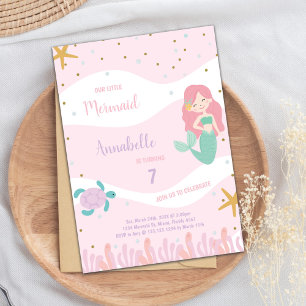 Under the Sea Ocean Party for Girls Invitation