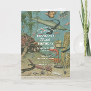 Under The Sea Ocean Sea Animal retro Birthday  Invitation