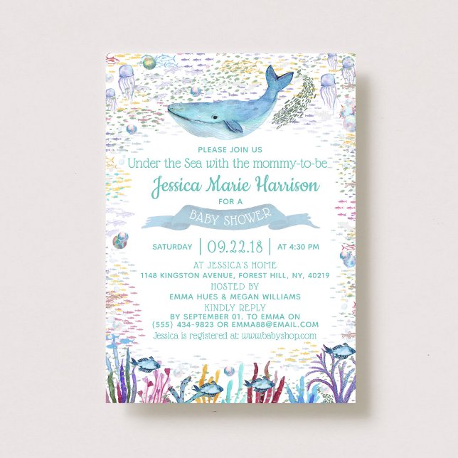 Under The Sea | Ocean Themed Baby Shower Invitation (Creator Uploaded)