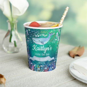 Under The Sea Ocean Themed Baby Shower Paper Cups