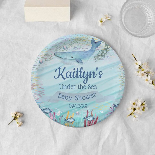 Under The Sea | Ocean Themed Baby Shower Paper Plate (Creator Uploaded)