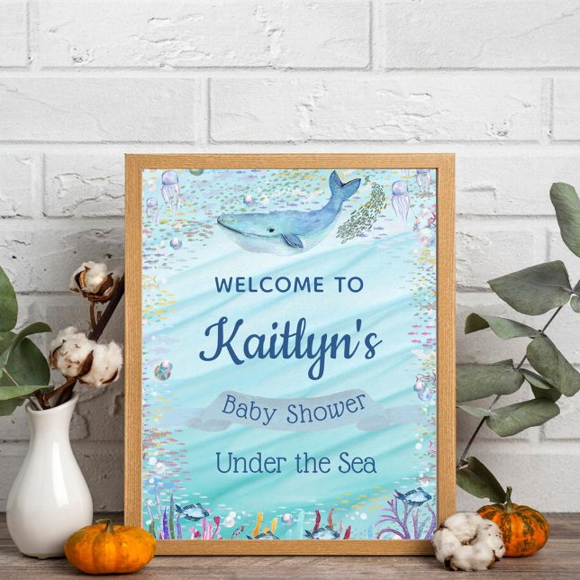 Under The Sea | Ocean Themed Baby Shower Welcome Poster (Creator Uploaded)
