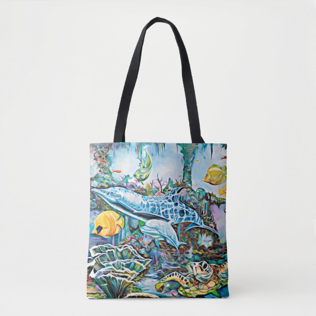Under the Sea Oceanic See Creature Tote Bag (Front)