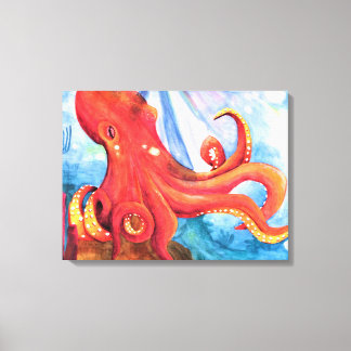 Under the Sea Octopus Canvas Print
