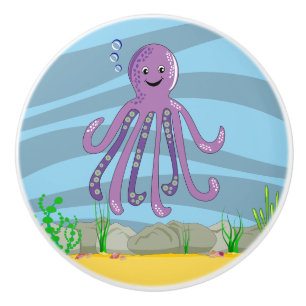 Under the Sea Octopus Ceramic Knob