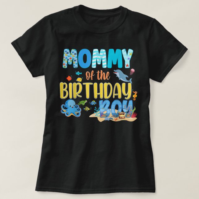 Under The Sea Party Birthday Fish Aquarium Animals T-Shirt (Design Front)