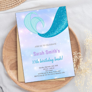 Under the Sea Party for Tween Girls Invitation