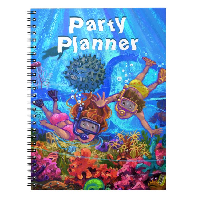 Under The Sea Party Planner Notebook (Front)