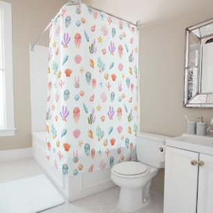 Under The Sea Pattern Shower Curtain