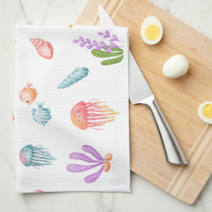 Under The Sea Pattern Tea Towel
