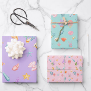 Under The Sea Pattern Wrapping Paper Sheet