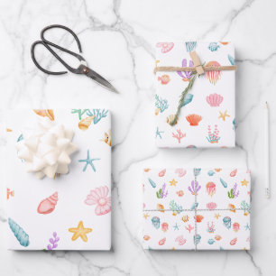 Under The Sea Pattern Wrapping Paper Sheet