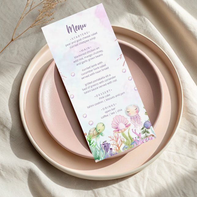 Under the Sea Pearl Baby Shower Menu (Creator Uploaded)