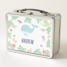 Under the Sea Personalised Cute Whale Kids Pastel