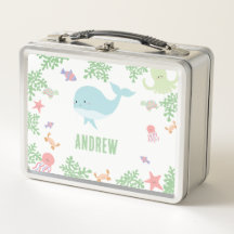 Under the Sea Personalised Cute Whale Kids Pastel
