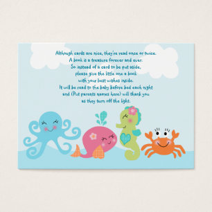 Under the Sea/Pink Whale Favour Tag/Card
