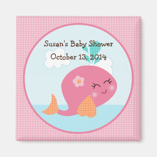 Under the Sea/Pink Whale Magnet/Party Favor Magnet