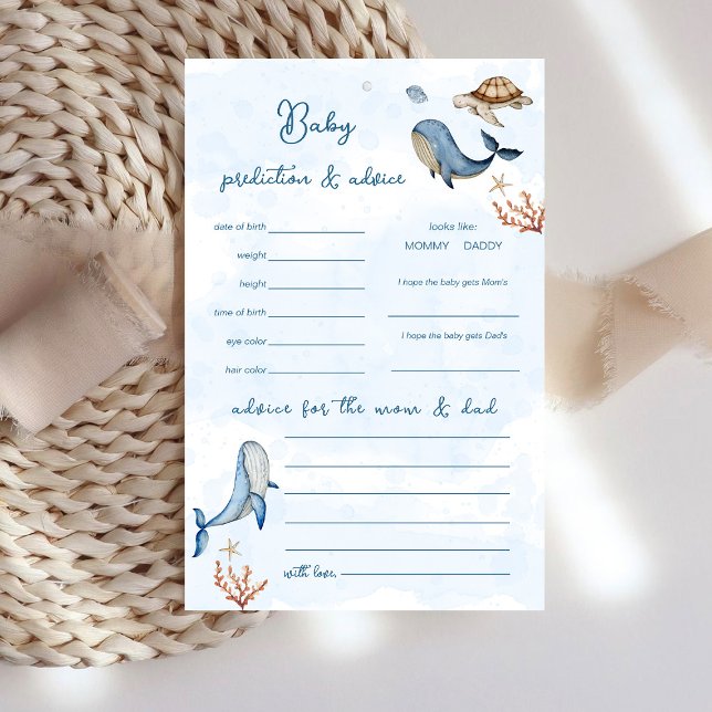 Under the sea Prediction and Advice Game Card (Creator Uploaded)