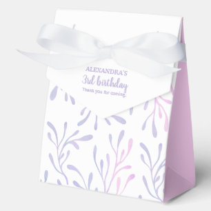 Under The Sea Purple Seaweed Girl 3rd Birthday Favour Box