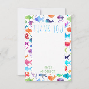 Under The Sea Rainbow Fish Thank You