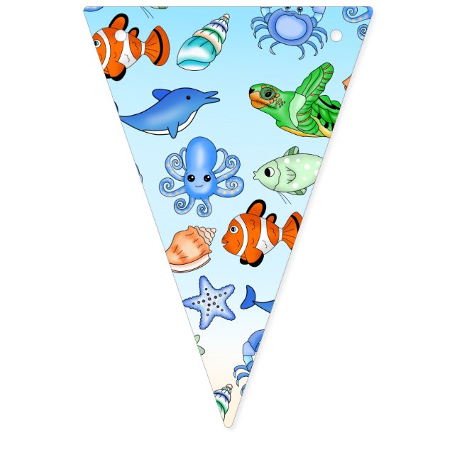 Under the Sea | Sea Creatures Bunting (First Flag)