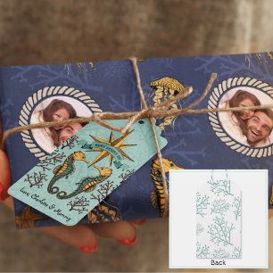 Under the Sea Seahorse & Corals Nautical Gift Tags
