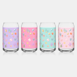 Under The Sea Set 2 Can Glass