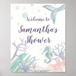 Under the Sea Shower Poster Sign