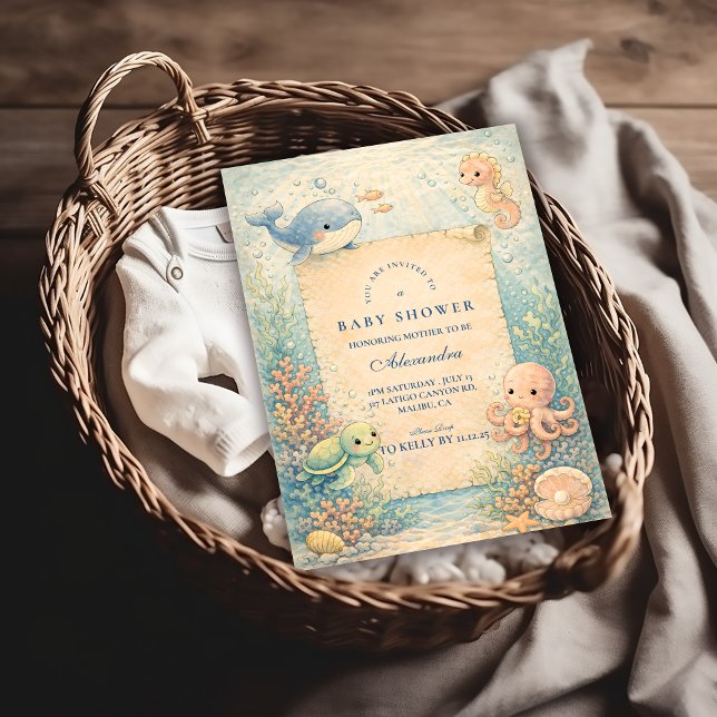 Under the Sea Storybook Baby Shower Invitation (Creator Uploaded)