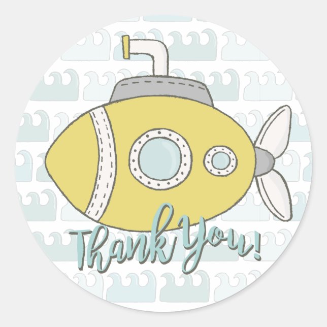 Under the sea Submarine Stickers (Front)
