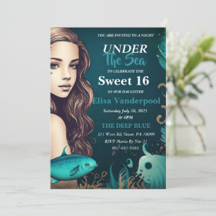 Under The Sea Sweet 16 Invitations