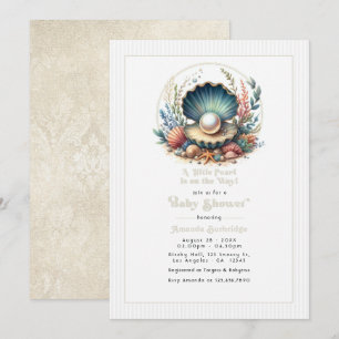 Under-the-Sea Theme Elegant Pearl Baby Shower Invitation