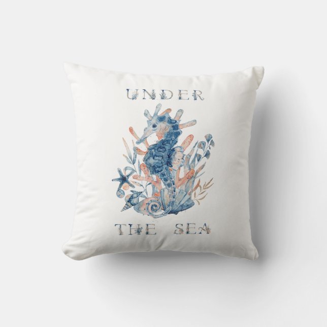 Under The Sea Throw Pillow (Front)
