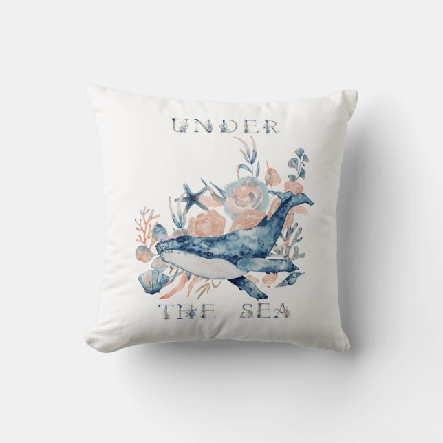Under The Sea Throw Pillow (Front)